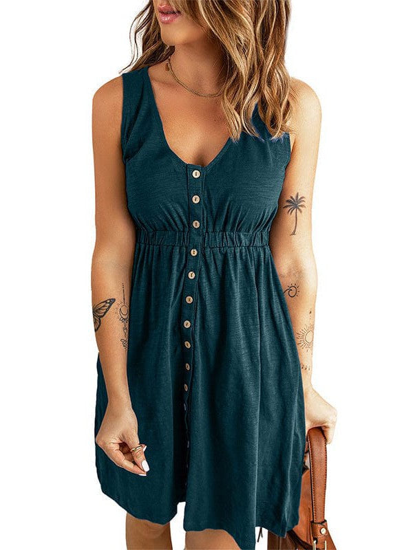 Off-Shoulder Sleeveless A-line Short Skirt in Various Colors