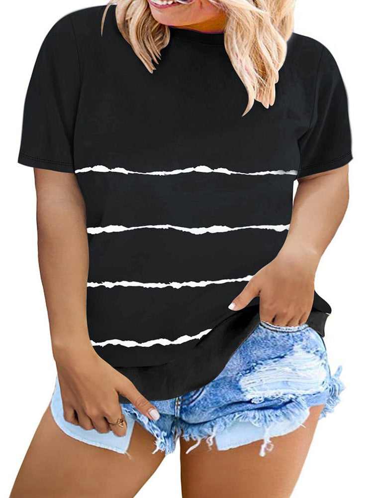 Women's Plus Size Tie-Dye Casual T-shirt