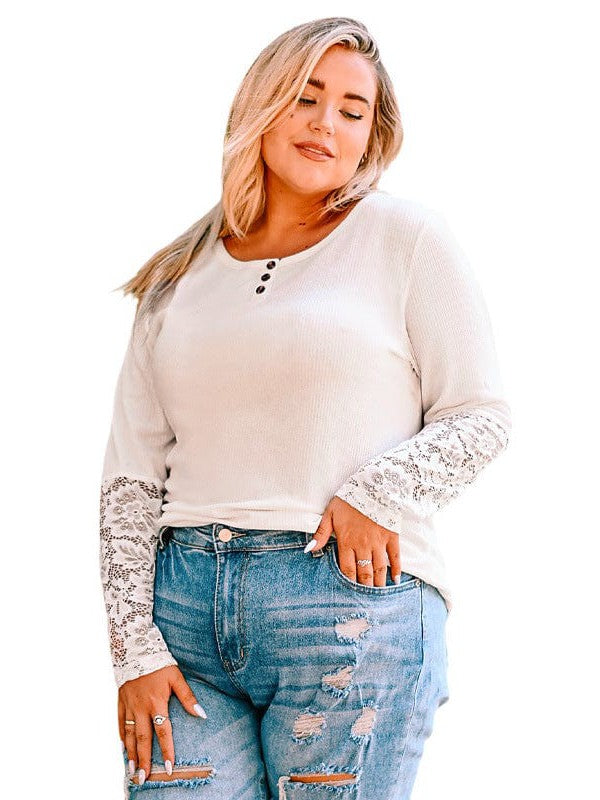 Leopard Print Lantern Sleeve Plus Size Sweatshirt for Women