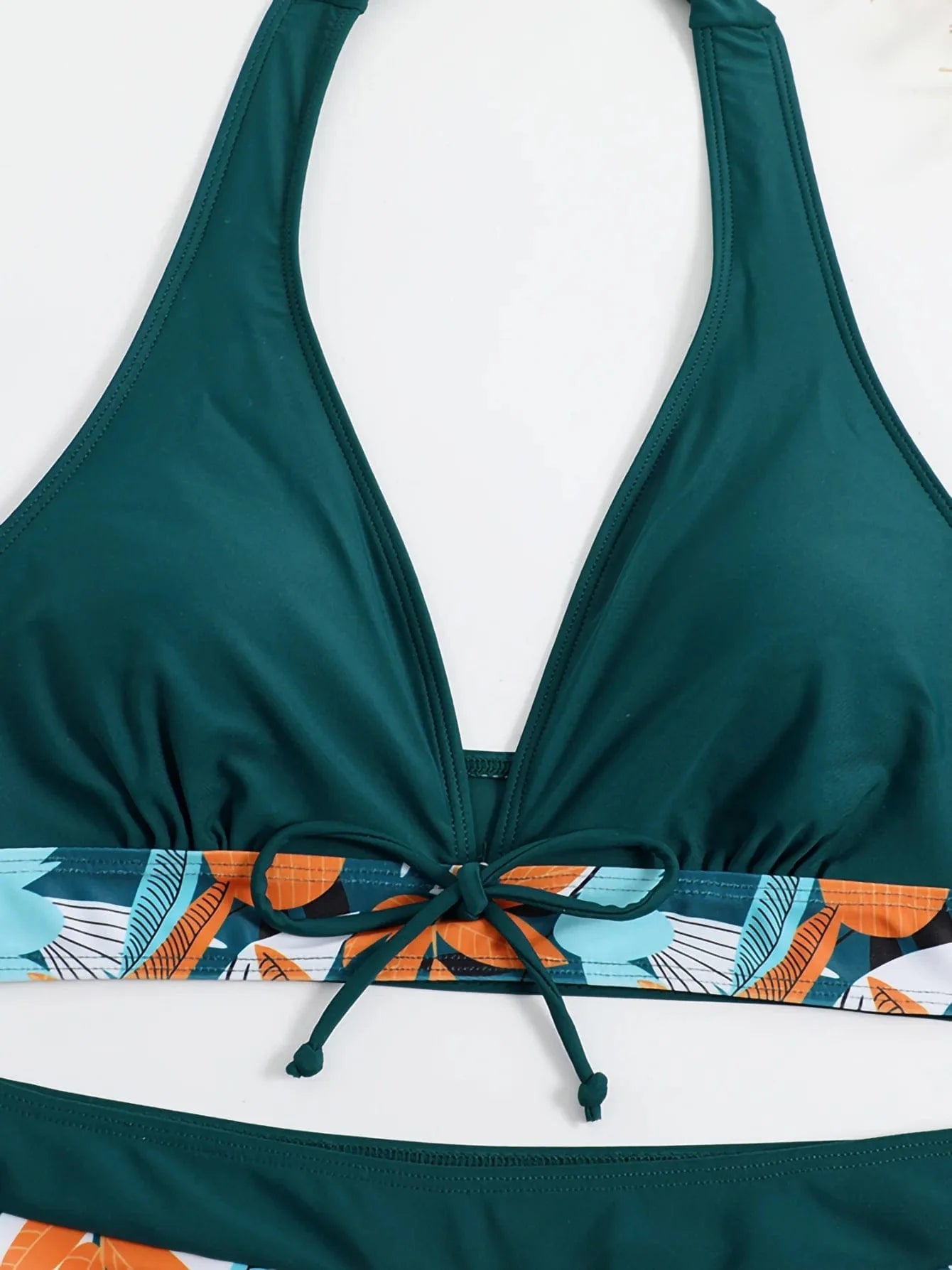 New Women's Bikini Sexy Split High Waist Swimsuit Lace Printed Solid Color Swimwear Women Bathing Suit