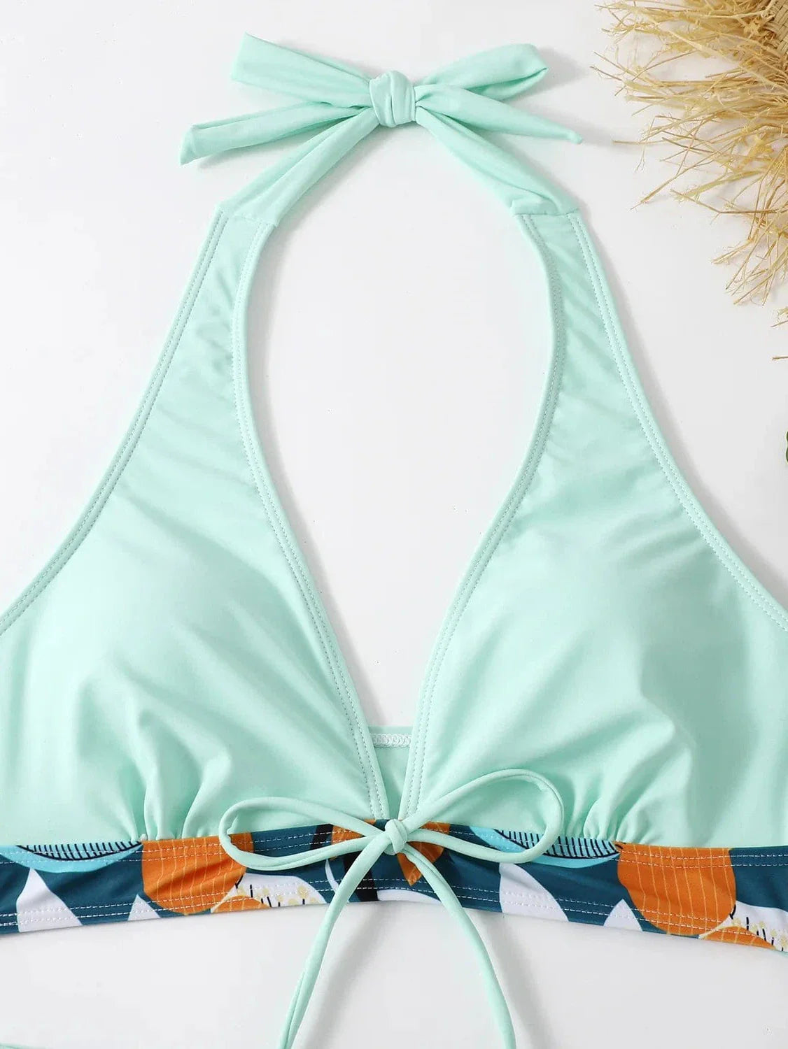New Women's Bikini Sexy Split High Waist Swimsuit Lace Printed Solid Color Swimwear Women Bathing Suit