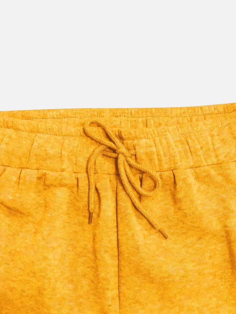 Ruched Solid Pants, Long-Length Casual Drawstring Bottoms, Women's Apparel
