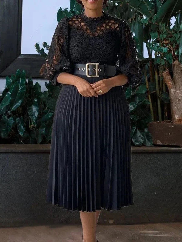 African Dashiki Dress Pleated Office V neck Kanga Clothing Bazin Abaya Midi Long Maxi Robe Gowns Ankara Sexy Rich Evening Party