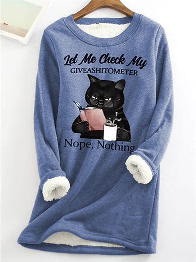 Cozy Christmas Women's Sherpa Fleece Lined Sweatshirt