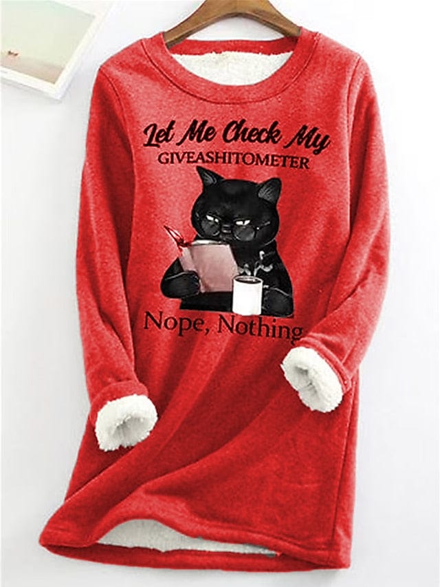 Cozy Christmas Women's Sherpa Fleece Lined Sweatshirt