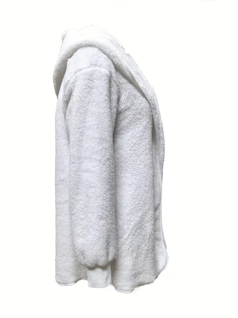 Cozy Hooded Teddy Coat for Fall & Winter, Women's Outerwear