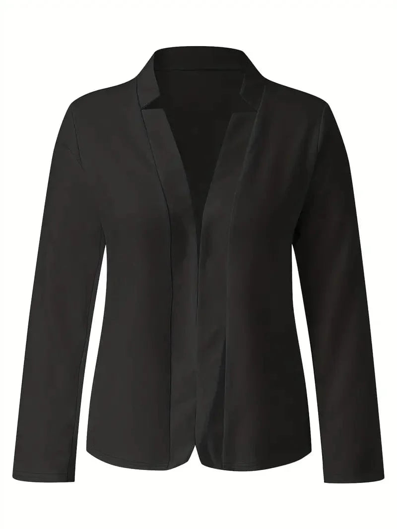 Sophisticated Long Sleeve Slim Fit Blazer for Women's Work Attire