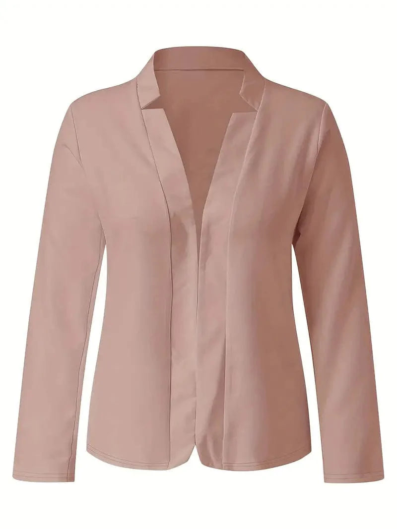 Sophisticated Long Sleeve Slim Fit Blazer for Women's Work Attire