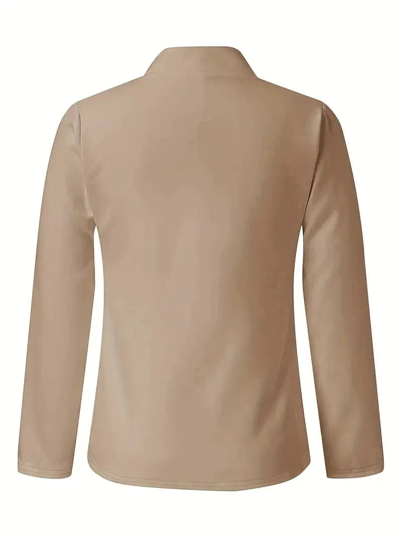 Sophisticated Long Sleeve Slim Fit Blazer for Women's Work Attire