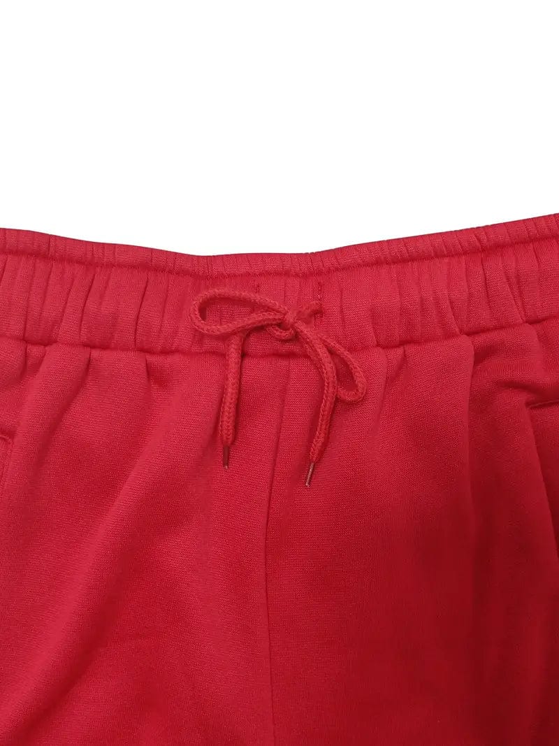 Long Drawstring Pants with Dual Pockets for Women's Fall & Winter Wear