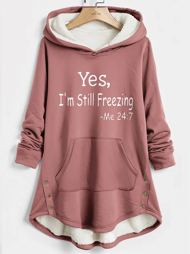 Warm & Stylish Sherpa Fleece Lined Women's Hoodie Sweatshirt