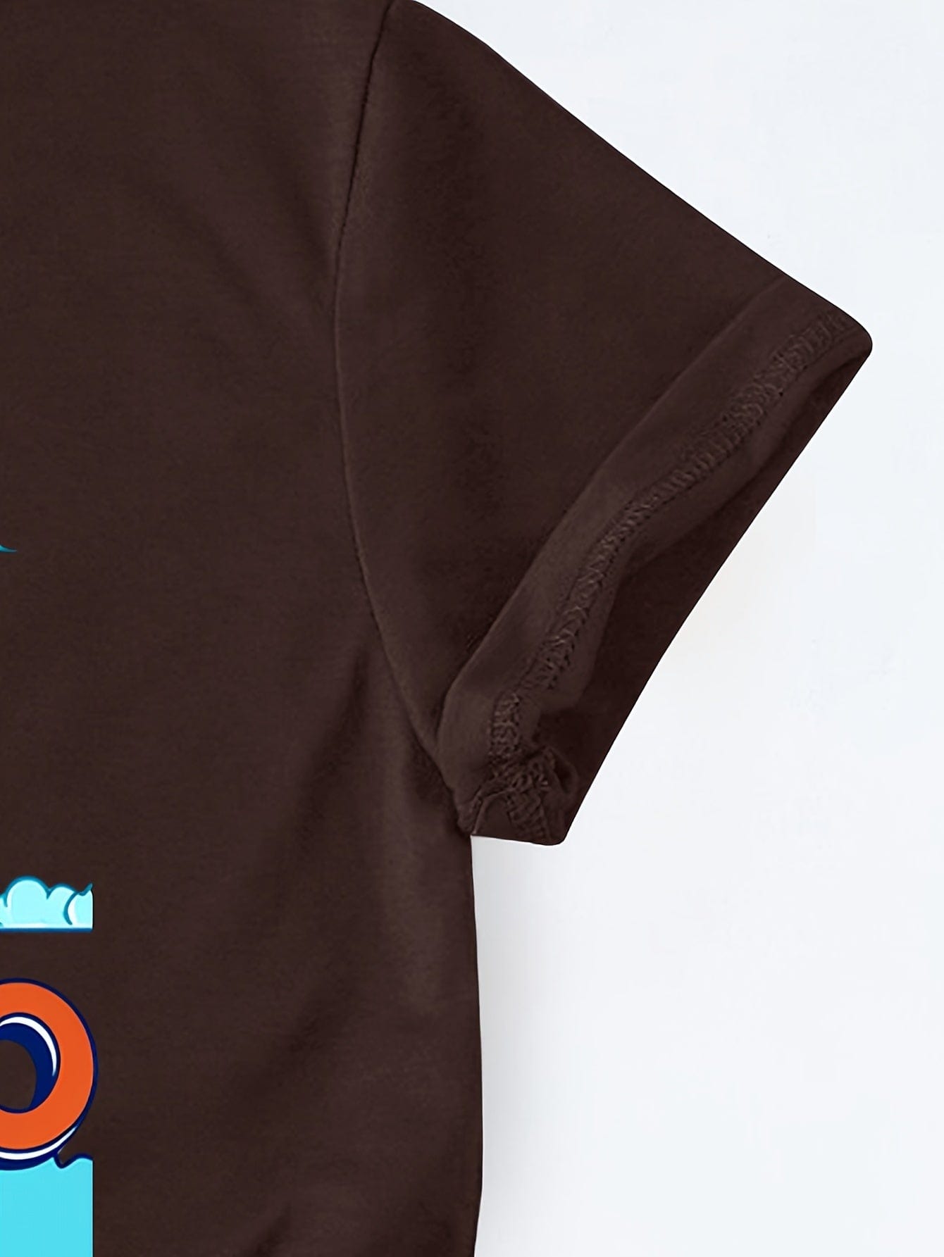 Alphabets & Cityscape Print Crew Neck Top