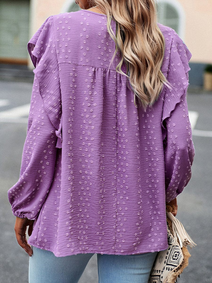 Loose Casual Comfortable Commuting Long Round Neck Blouse