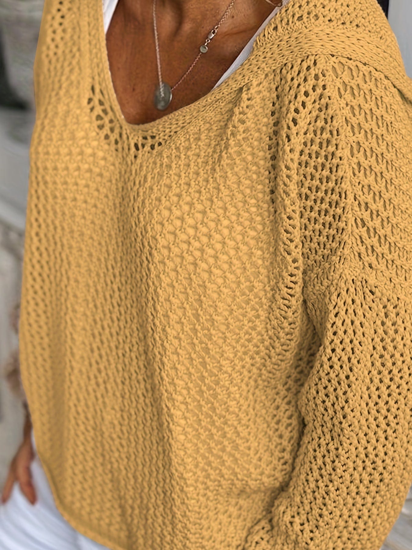 Plus Size Casual Sweater, Women's Plus Solid Long Sleeve Slight Stretch Hooded Sweater