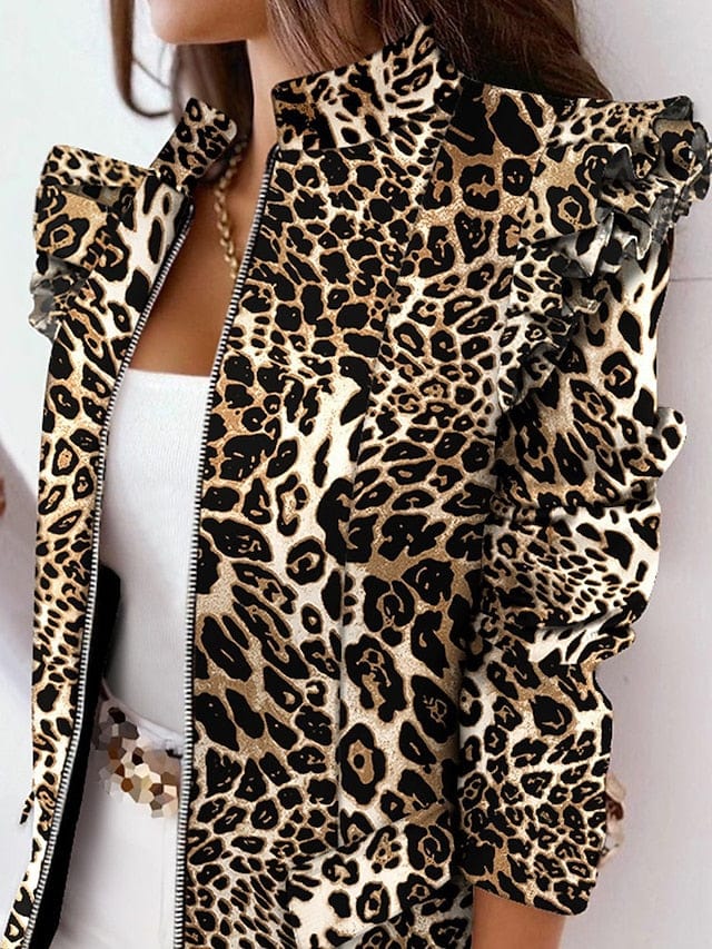 Stay Warm and Stylish with Women's Baroque Print Blazer for Winter Fashion