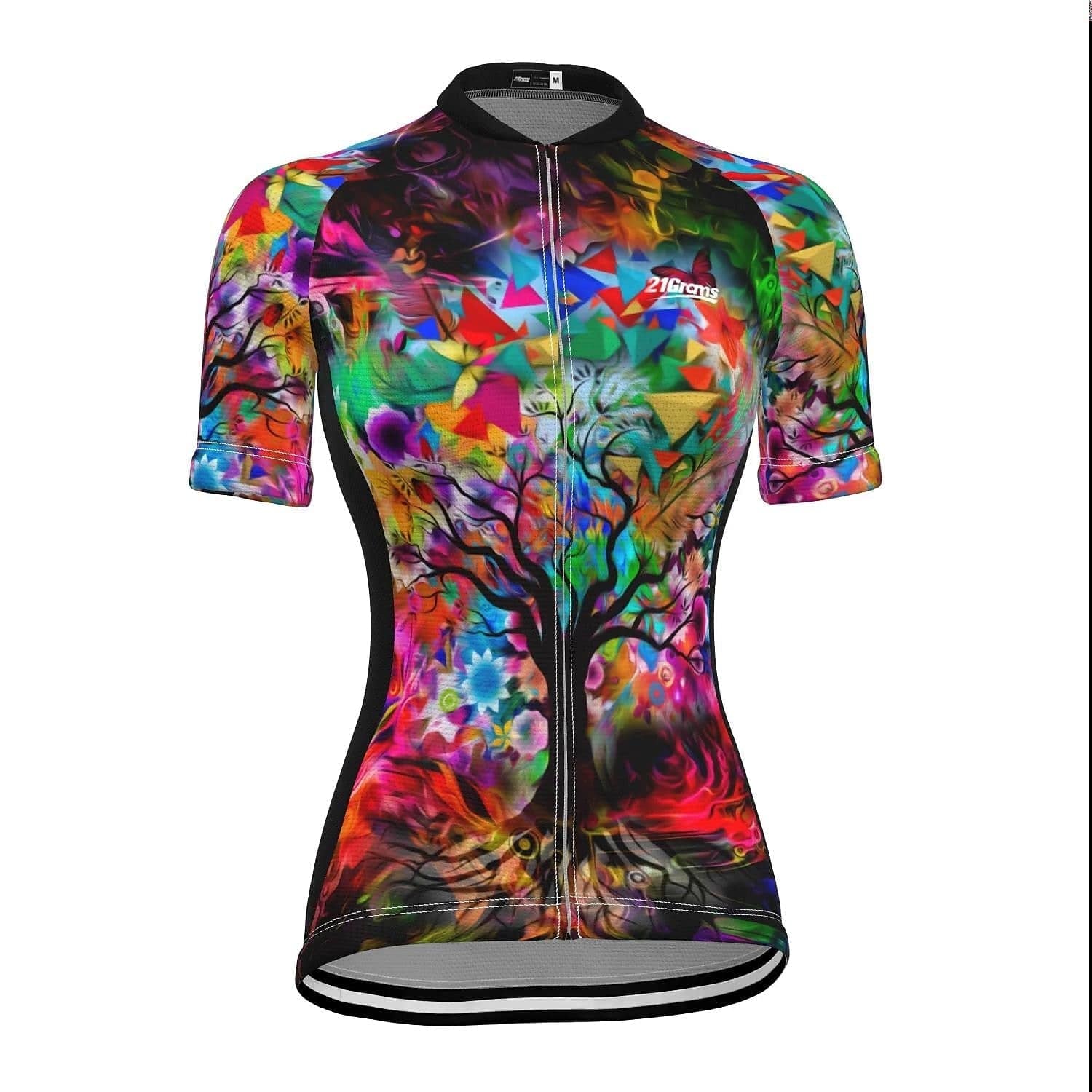 Women's 21grams Breathable Cycling Jersey with 3 Rear Pockets