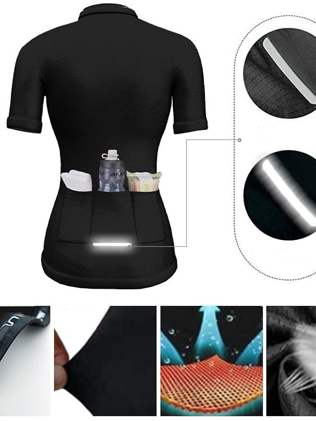 Women's 21grams Breathable Cycling Jersey with 3 Rear Pockets