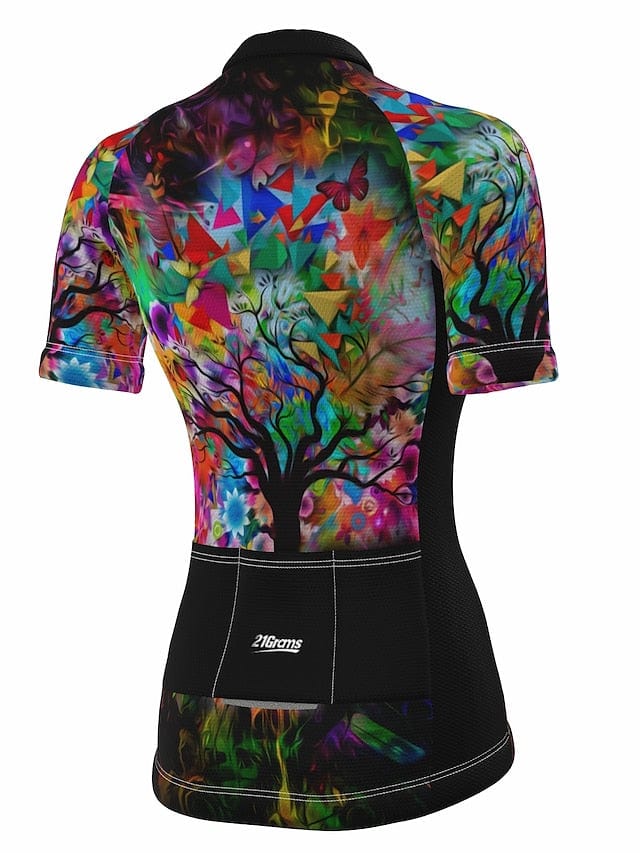 Women's 21grams Breathable Cycling Jersey with 3 Rear Pockets