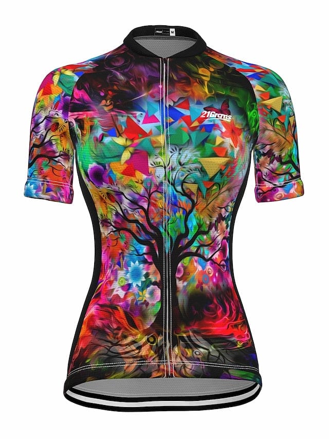 Women's 21grams Breathable Cycling Jersey with 3 Rear Pockets