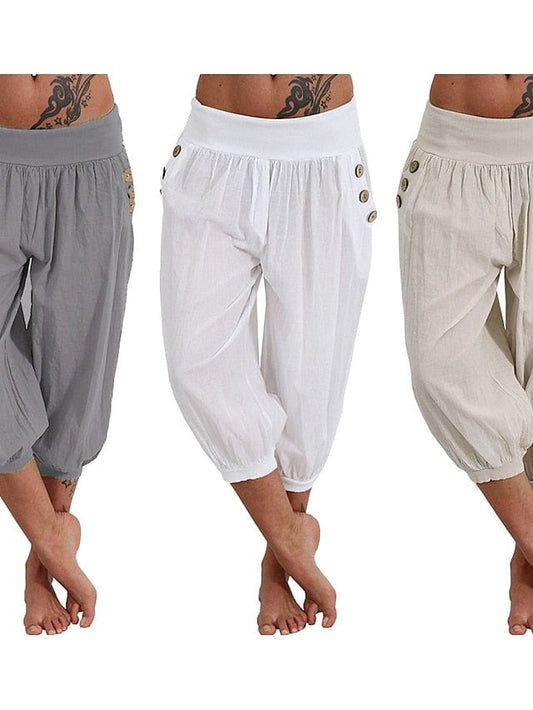Yoga Pants with Side Pockets and Boho Style for Women