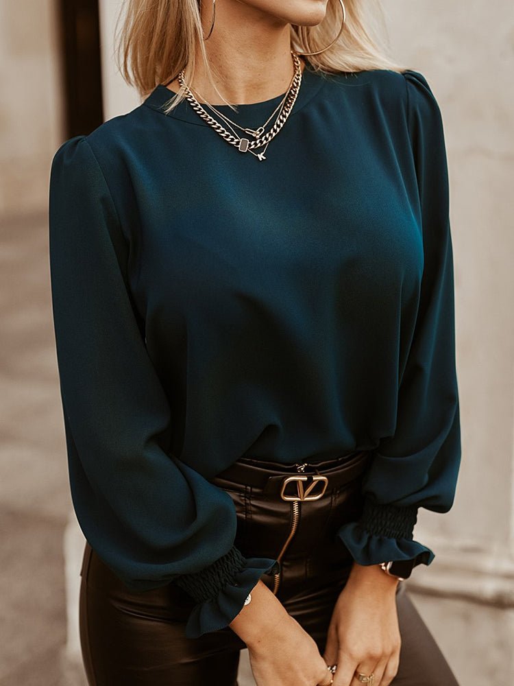 Stylish Commuter Essential Long Sleeved Blouse