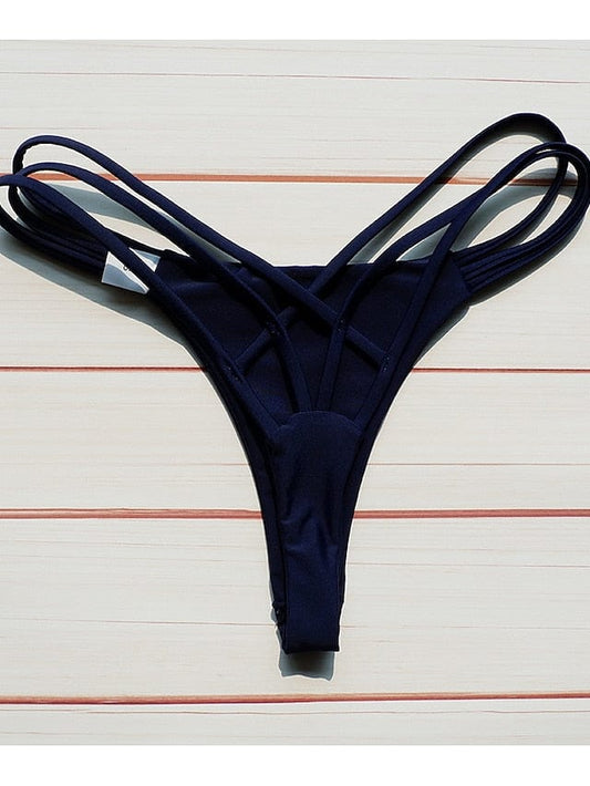 Yellow V-Wire Neckline Bikini Bottom