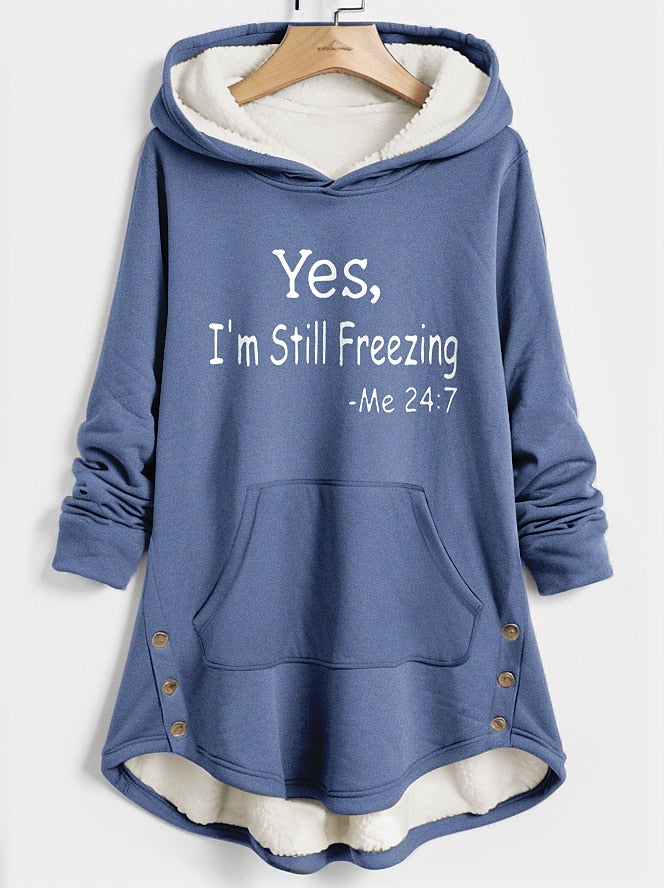 Warm & Stylish Sherpa Fleece Lined Women's Hoodie Sweatshirt